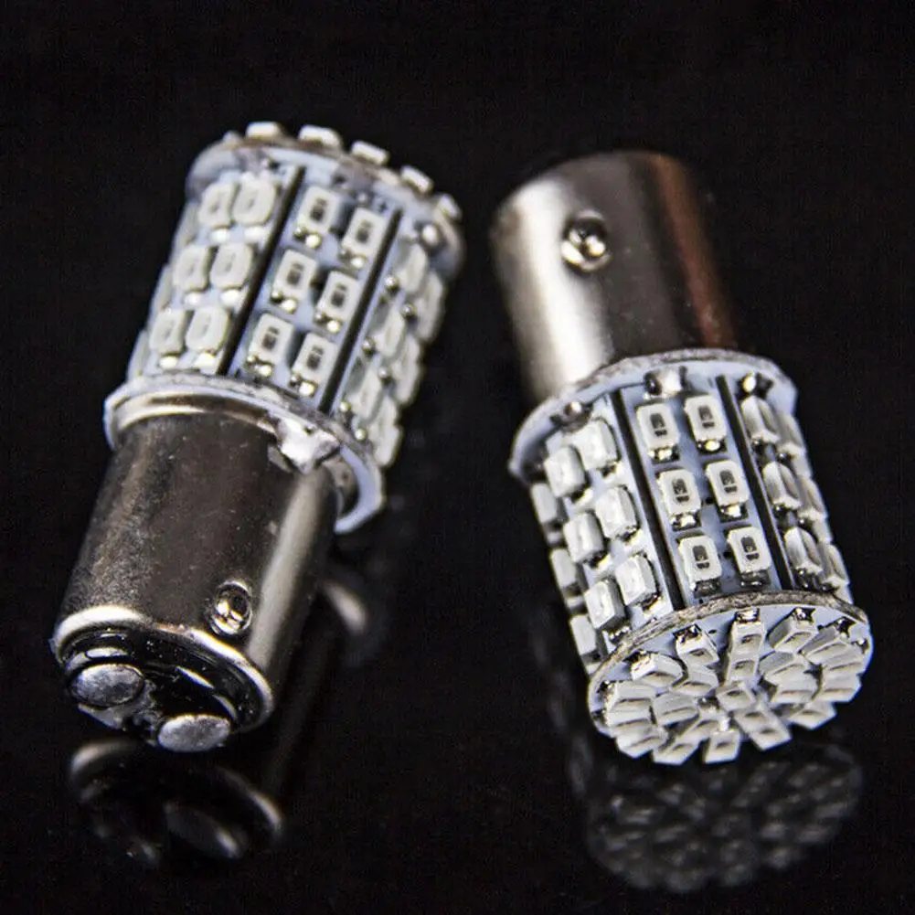 

Автомобисветильник светодиодный стоп-сигнал T20 1157-1206-64SMD, фсветильник заднего хода, сигнал поворота, задний фонарь (BAY15D) 1016 1034, 2 шт.