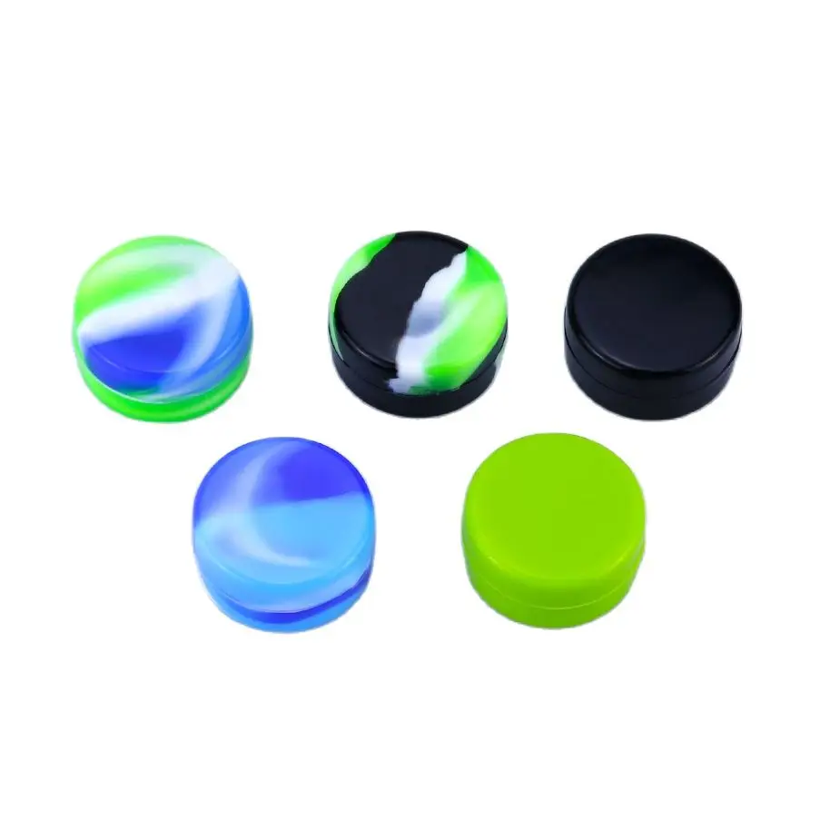 

50pcs 3ML Mini Round Nonstick Silicone Container Wax Home Storage Portable Easy-cleaning Safe Material