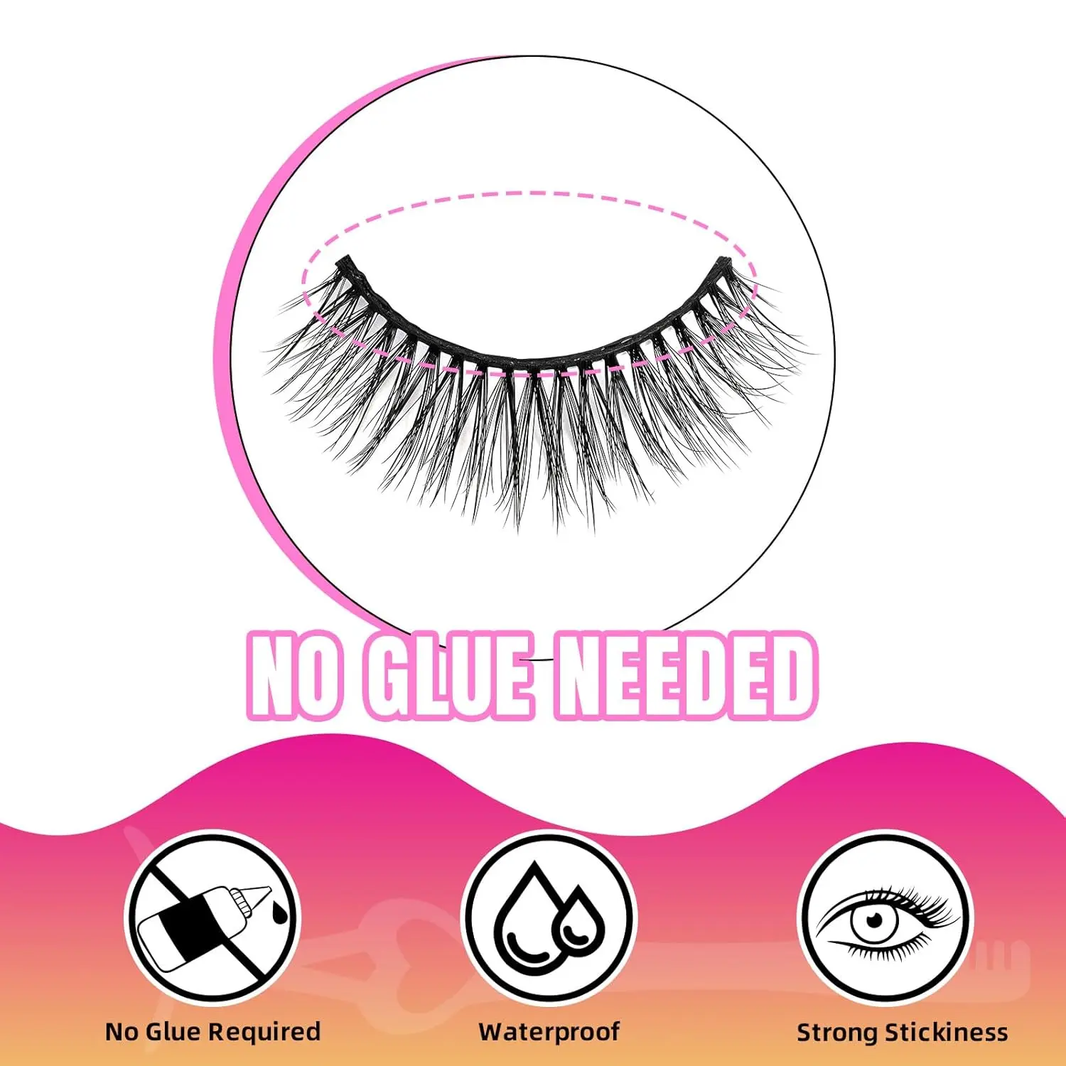 Накладные ресницы Amzgirl Lash 24 пары D Curl Mix8-18 мм