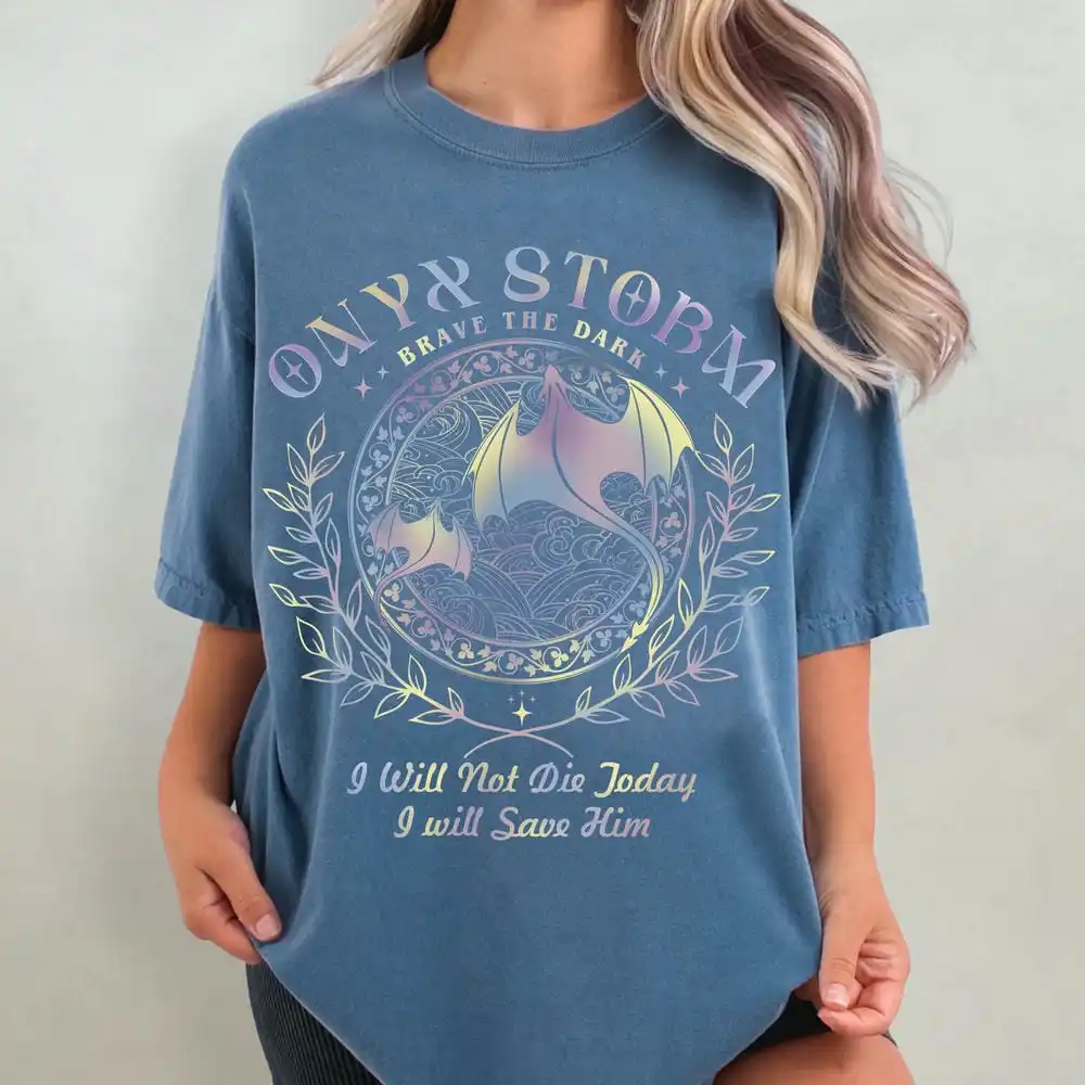 Женская рубашка в стиле ретро с ониксом Storm Fourth Wing Basgiath War Bookish Gift for Reader Футболка