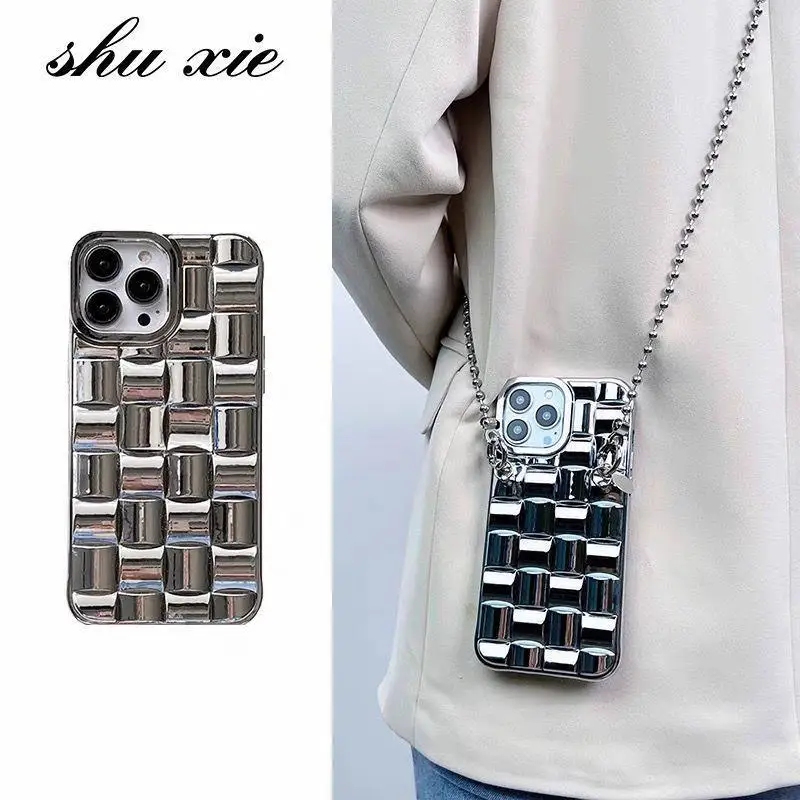 

Temperament Woven Plaid Tpu Phone Case For Iphone 14 13 12 11 ProMax Pro Plus