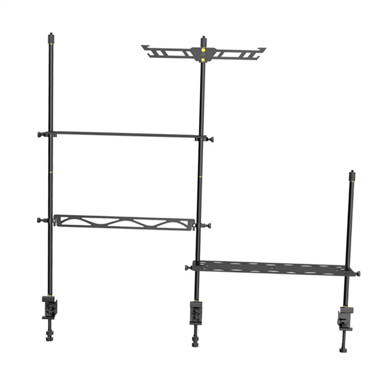 

Portable Lightweight Camping Lantern Stand Lamp Post Hanger Storage Tabletop Shelf for Barbecue Traveling Outdoor Picnic Garden