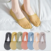 1pair short boat socks ankle socks low cut solid color non slip women socks women accessories