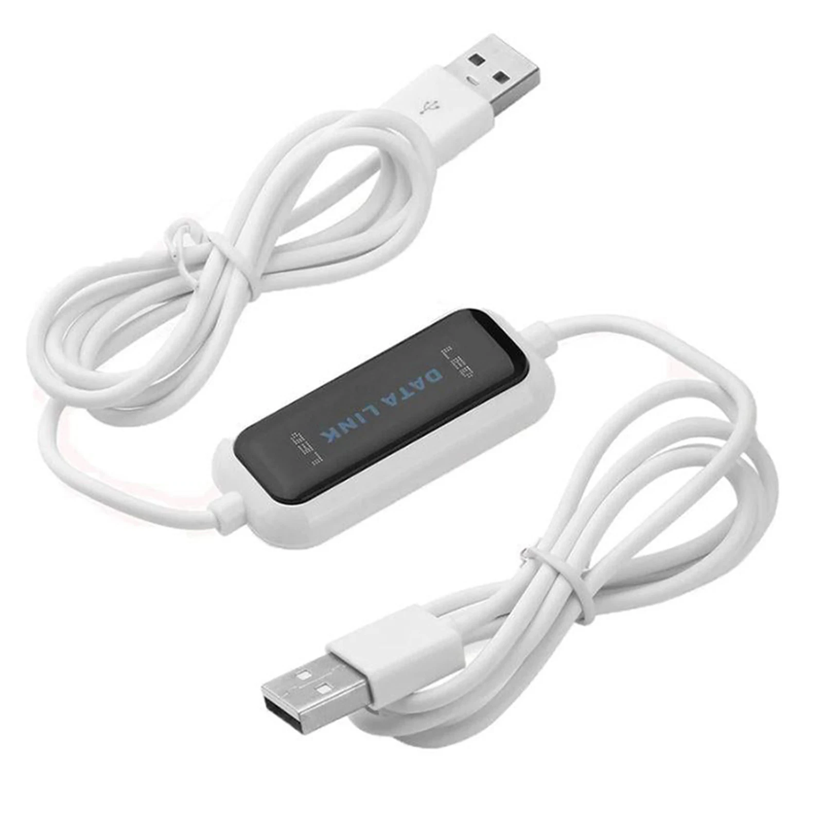 

USB 2.0 PC To PC Online Share Sync Link Net Direct Data File Transfer Bridge 165CM LED Cable Easy Copy Between 2 Computer