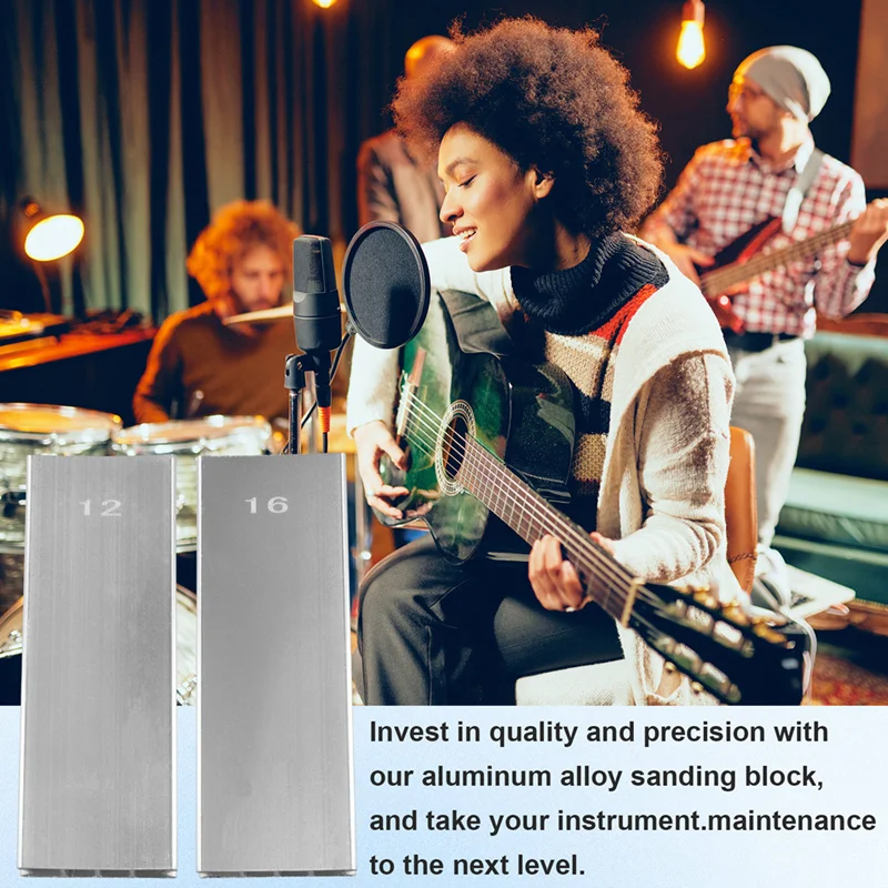 Шлифовальный блок с двусторонним радиусом алюминиевый Aolly Fret выравнивающий гриф