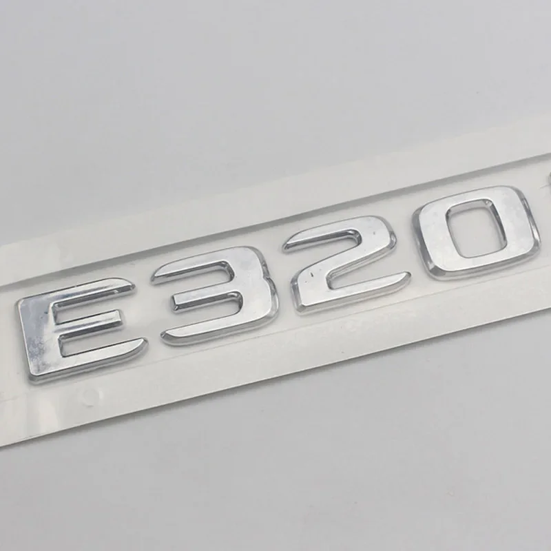 3D ABS хромированные серебряные буквы для автомобильных наклеек E200 E220 E260 E270 E300 E320 W212
