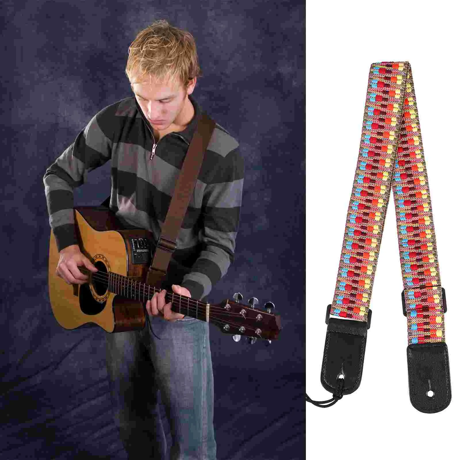 

Guitar Ukulele Shoulder Neck Strap Colorful Adjustable Guitar Strap Ukulele Sling Belt Replacement Accessories