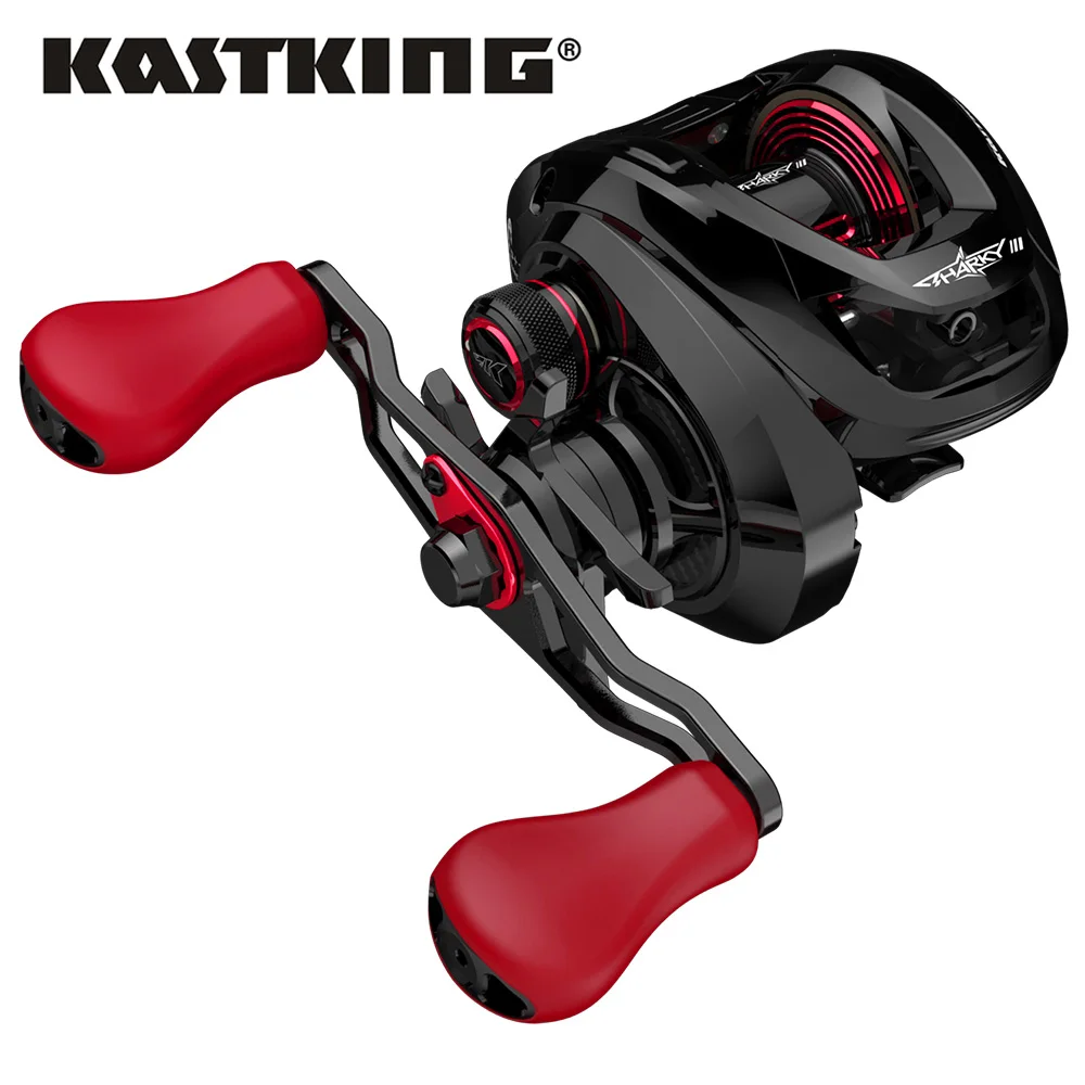 KastKing Sharky III Long Cast Baitcasting Reel 7.2:1 Gear Ratio Reel Carbon Body 10+1Ball Bearings 8 KG Drag 184g  Fishing Coil