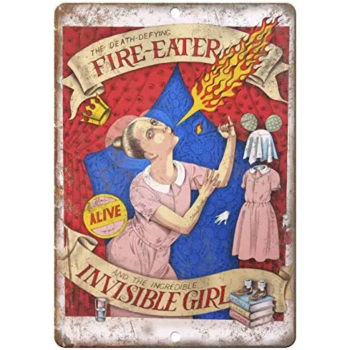 

Alive Circus Fire Eater Invisible Girl Reproduction ZH42 Wall Poster Tin Sign Vintage BBQ Restaurant Dinner Room Cafe Shop Deco