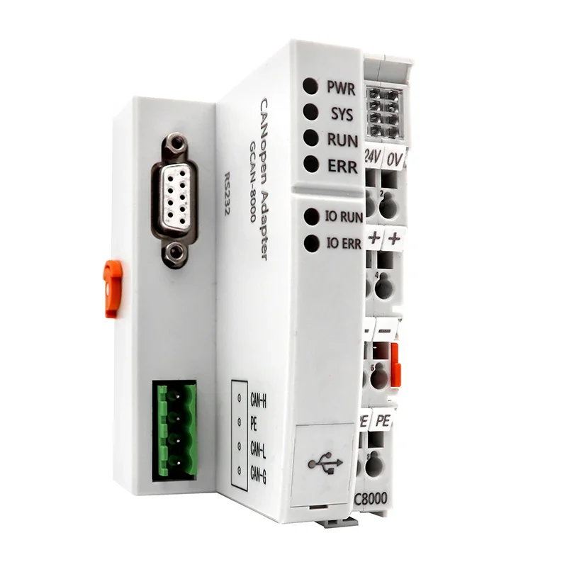 EtherCAT/CANopen/Modbus/Profinet Protocol Standard Slave Adapter GCAN-IO Coupler Series Can Connect Expansion Modules
