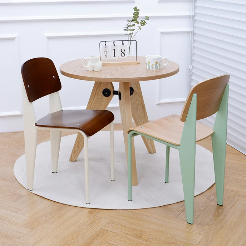 

Nordic Design Dining Chairs Wood Home Backrest Stool Dining Chairs Simple Bedroom Single Muebles Hogar Salon Furniture B1