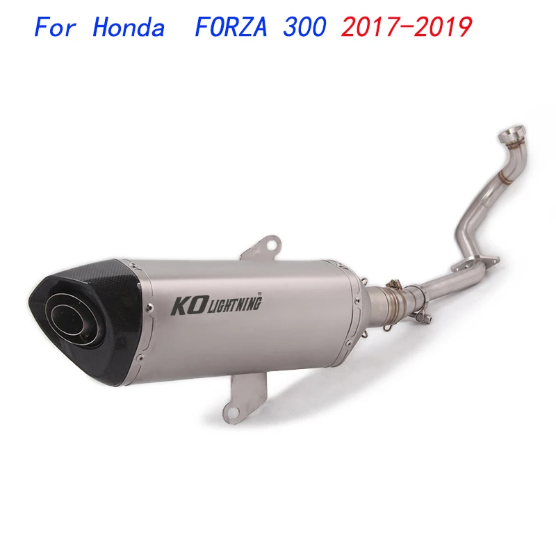 

Slip On Motorcycle Front Connect Pipe And Exhaust Muffler Stainless Steel Exhaust System For HONDA FORZA 300 2017-2019