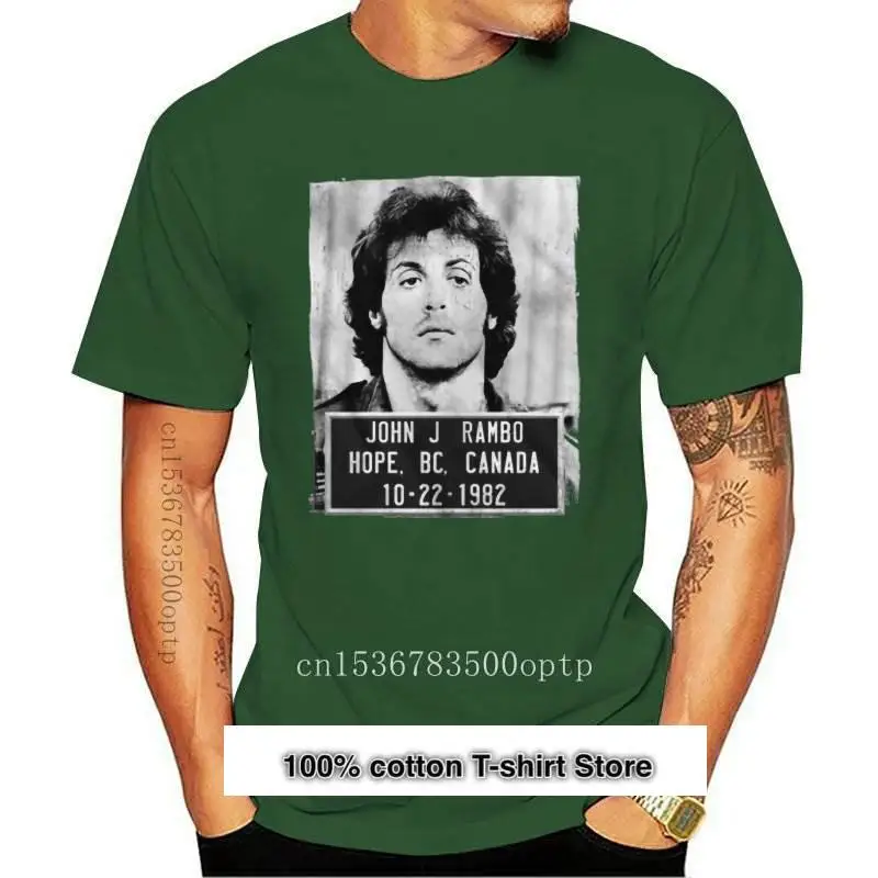 

Camiseta de algodón para hombres, camisa de S-3XL de marca, con grabado de John J, primer sangre, tiro 10-22-1982