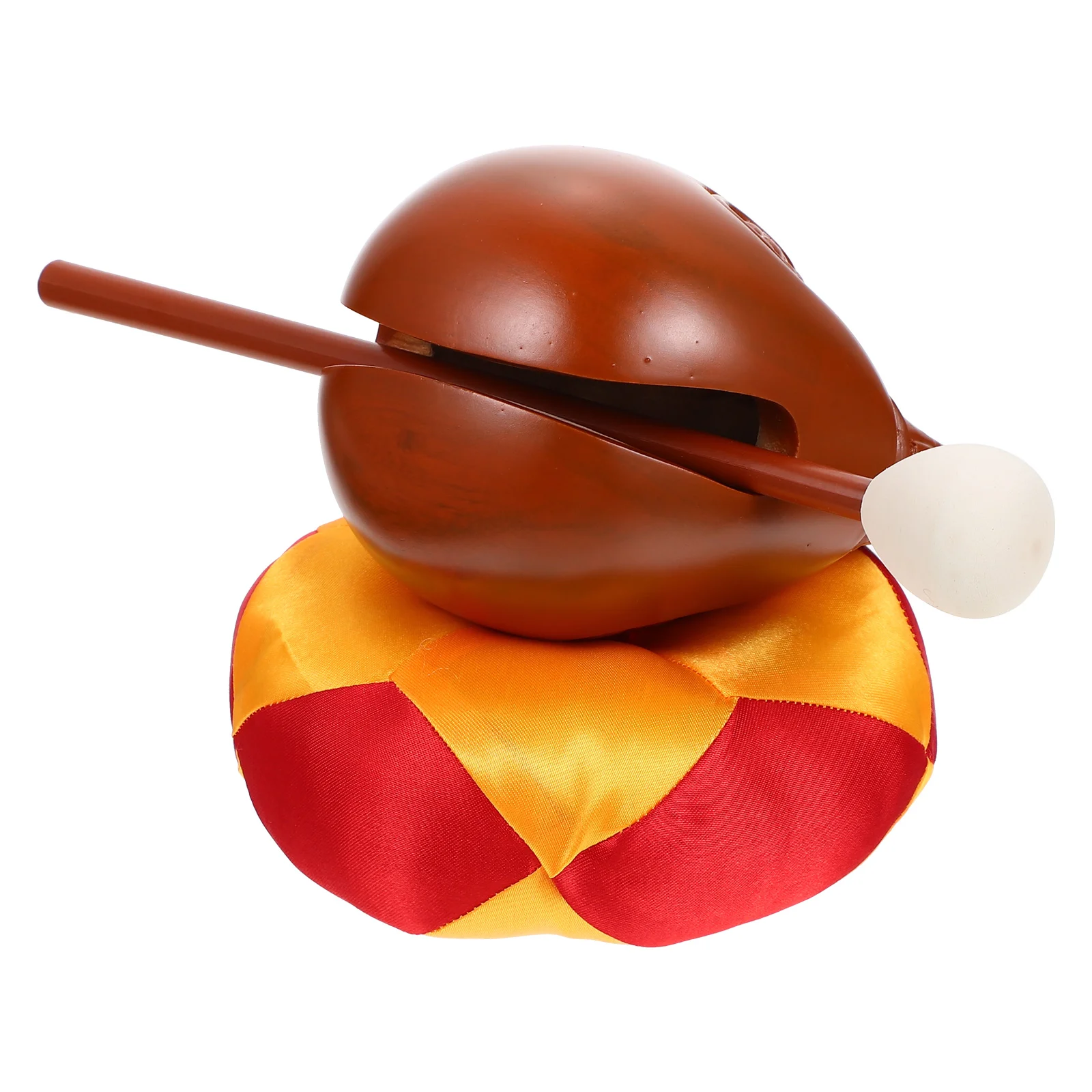 

Blockwooden Instrument Temple Fish Drum Wood Zen Decoration Percussion Supply Ornament Monk Knocker Musical Table Accessories