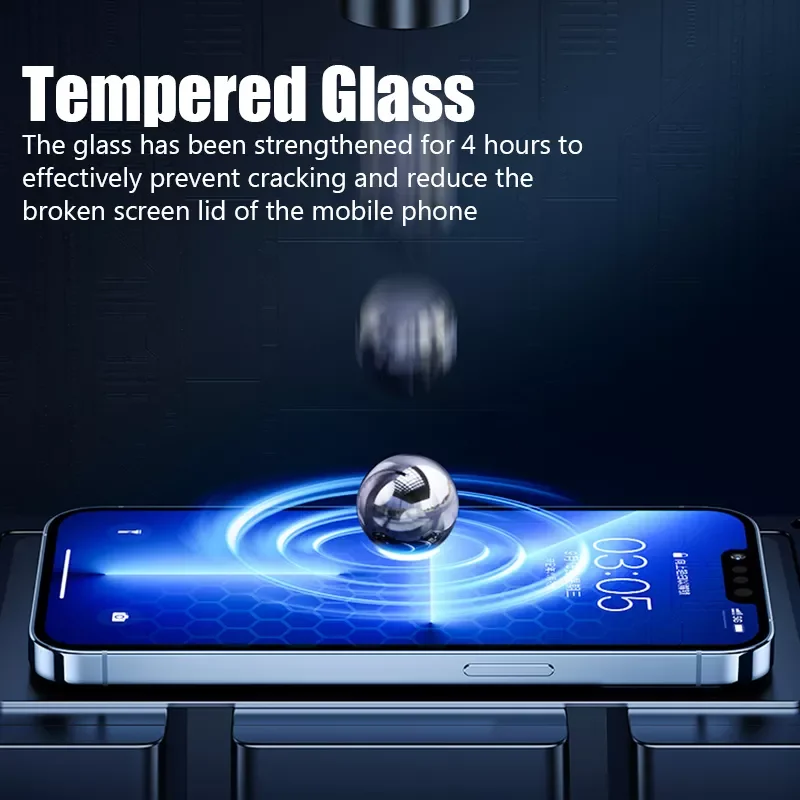 4Pcs Full Cover Tempered Glass On the For iPhone Screen Protector For iPhone Glass