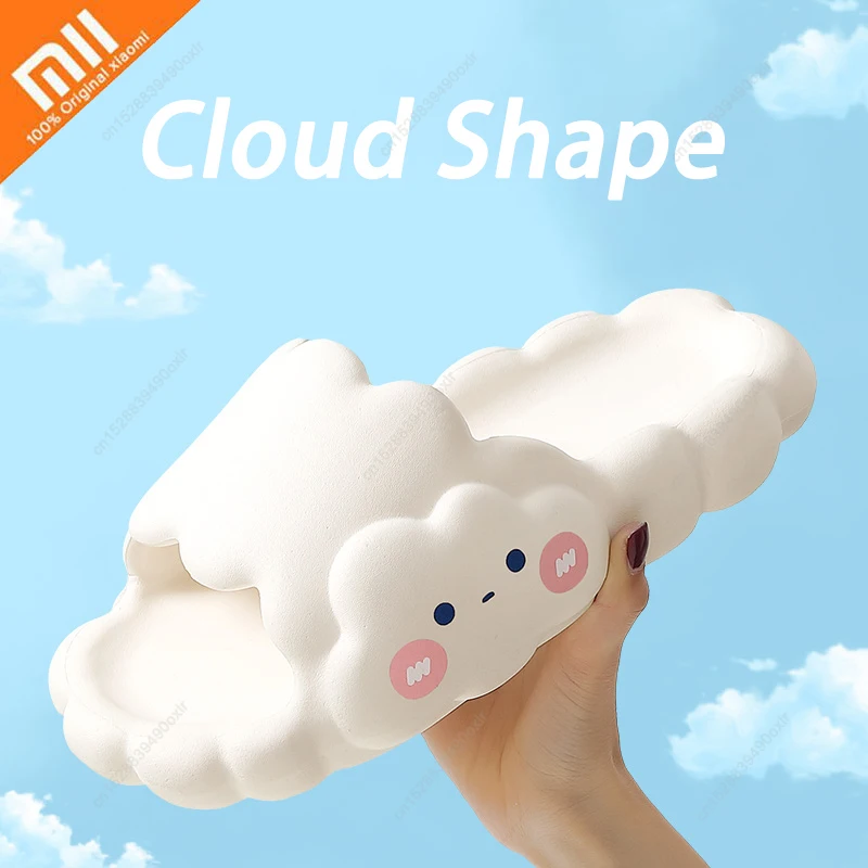 

Xiaomi Summer Women Slipper Cloud Design Cartoon Sandal Female Couples Outdoor EVA Thick Platform Rebound Sole Beach Home Slides
