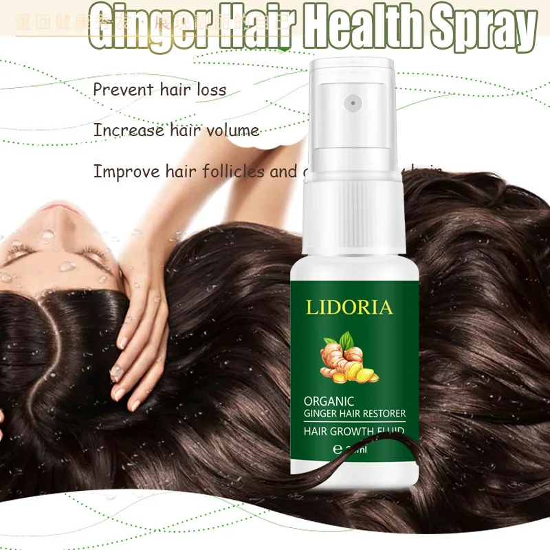 

LIDORIA Ginger Hair Root spray Deep Nourishing&Improving Hairliness, Softness and Brightening Hair Care Liquid
