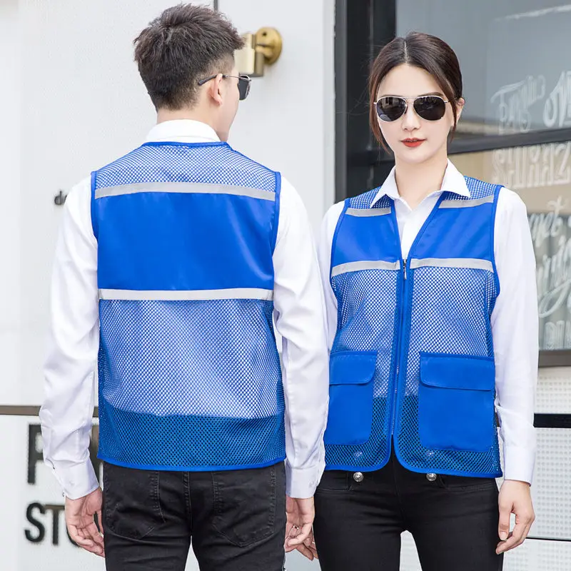 Мужской сетчатый жилет на молнии с несколькими карманами |