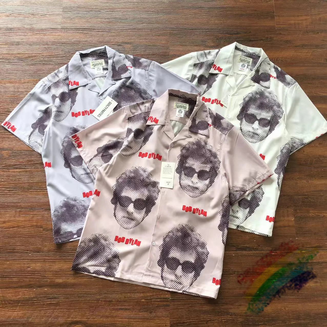 

Рубашки Wacko Maria для мужчин и женщин, многоцветные повседневные с коротким рукавом для пар, яркие Гавайские