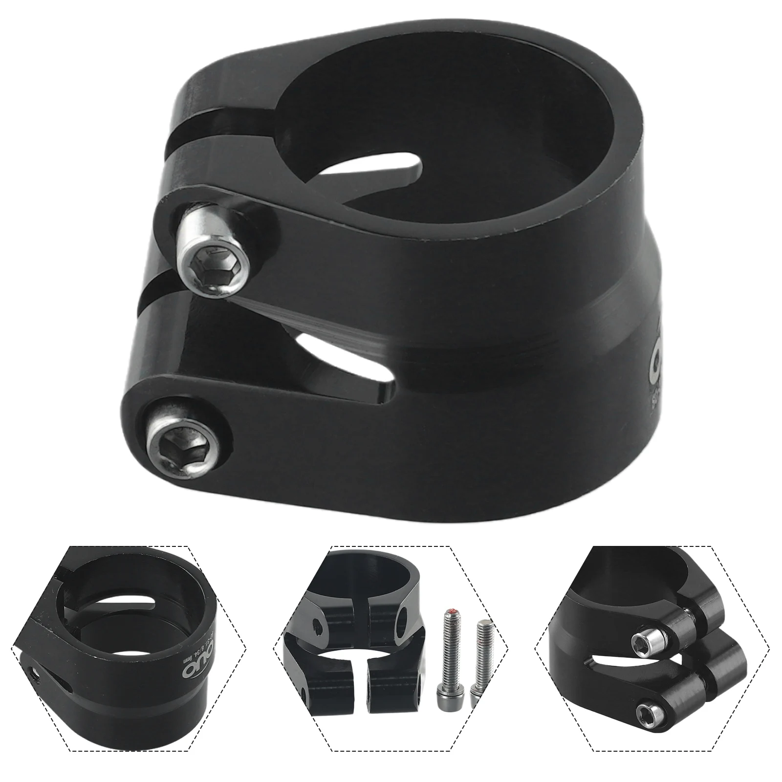 1 шт. зажим для подседельного штыря велосипеда двойной болт из алюминиевого