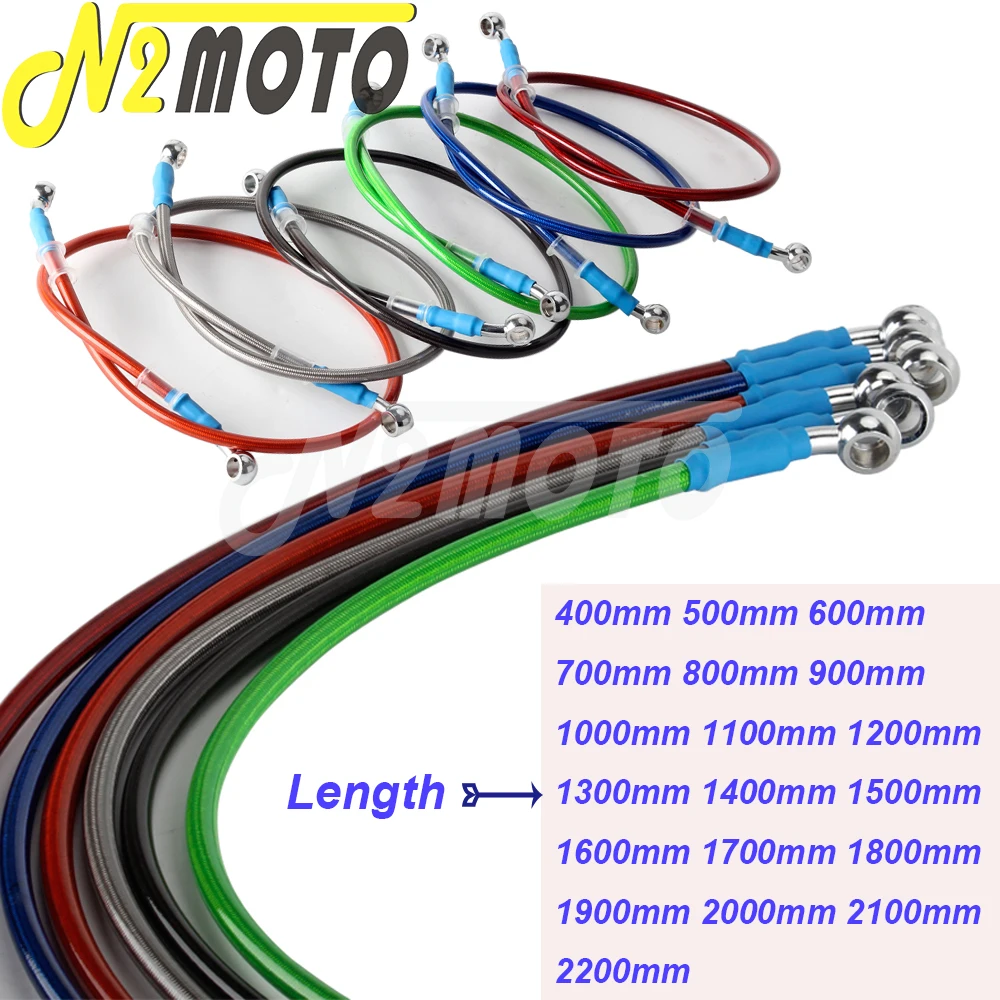 400mm - 2200mm Motorcycle Banjo Hydraulic Brake Hose Line Cable For Honda CRF CR XR 125 150 230 250 450 CRF250 CRF450 R/X/F/M/L
