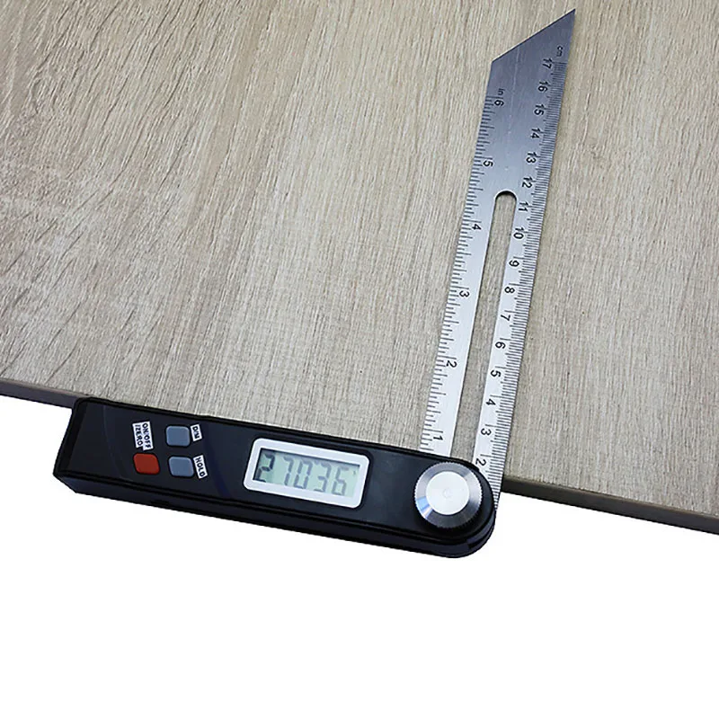 

190mm Digital Instrument Angle Inclinometer Angle Digital Scale Stainless Steel Electronic Goniometer Protractor Angle Detector