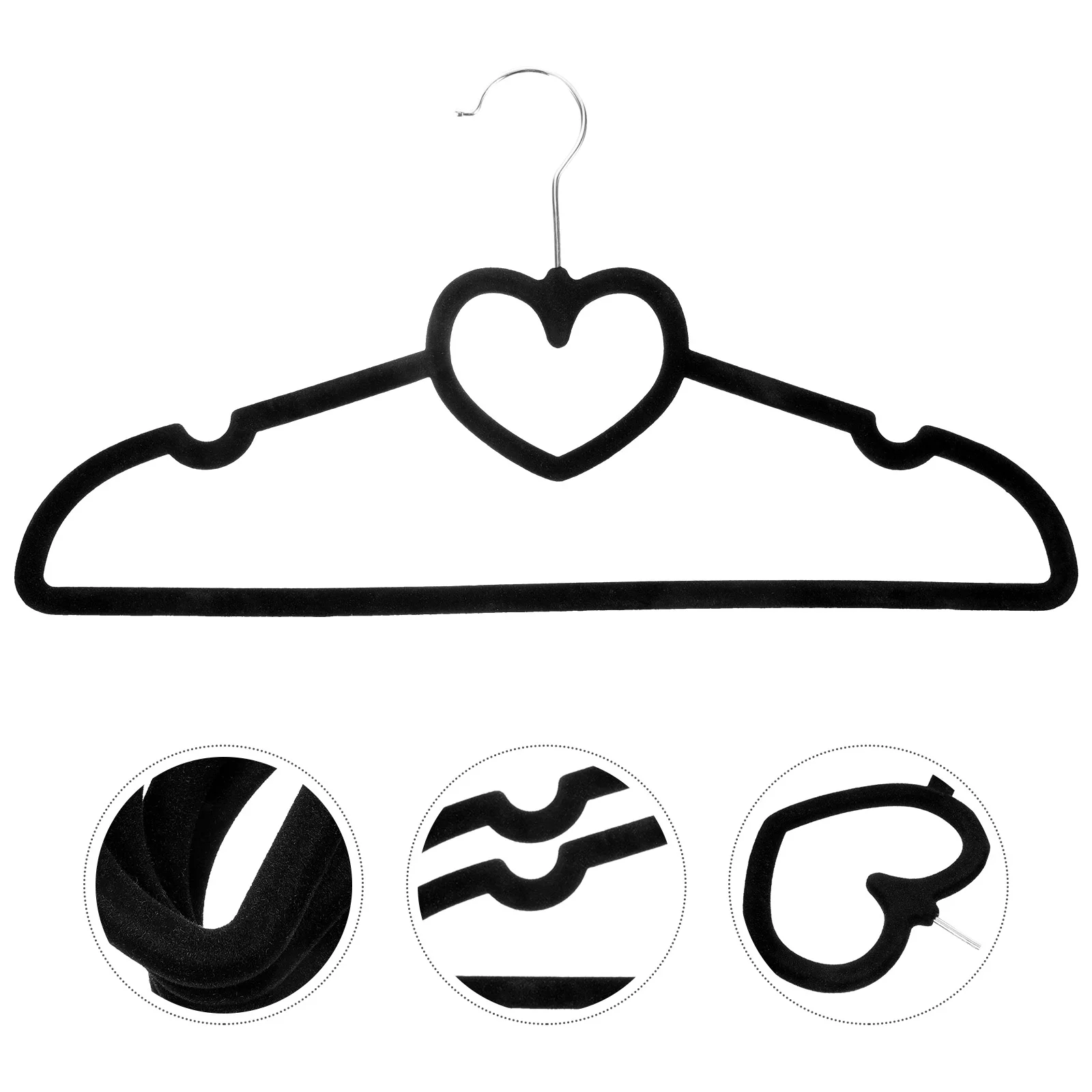 

10 Pcs Clothes Hangers Non Heavy Duty Save Space Wide Flocking Suit Men Coat