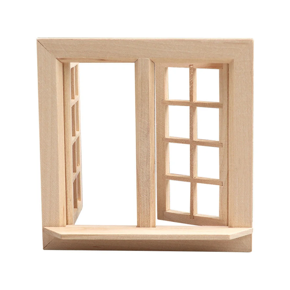 

Simulation Doors Windows Uncolored DIY Model Miniature Furniture Decor Wooden Decorate Dolly Supplies Child Accessories Dolls