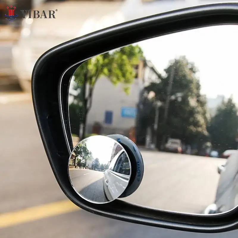 

2Pcs Car Mirror HD Convex Mirror Blind Spot Auto Rearview Mirror 360 Degree Wide Angle Vehicle Parking Rimless Mirrors