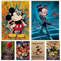 disney mickey mouse classic anime poster vintage room home bar cafe decor room wall decor