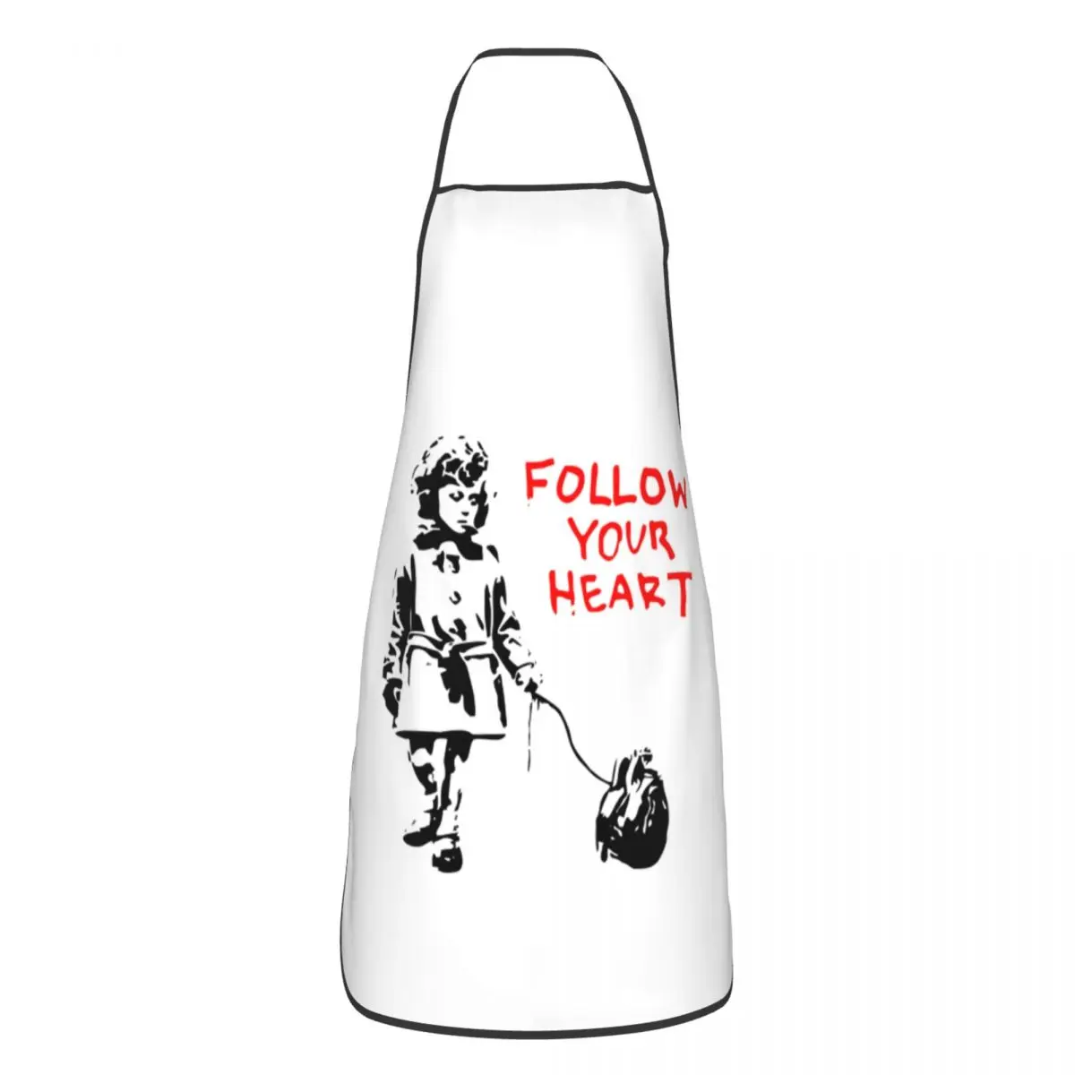 

Banksy Follow Your Heart Apron Women Men Unisex Bib Street Pop Art Cooking Kitchen Tablier Cuisine Chef Painting