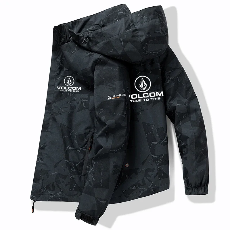 2025 Spring and Autumn New Coat VOLCOM Windproof Waterproof Outdoor Jacket Men's Camouflage Climbing