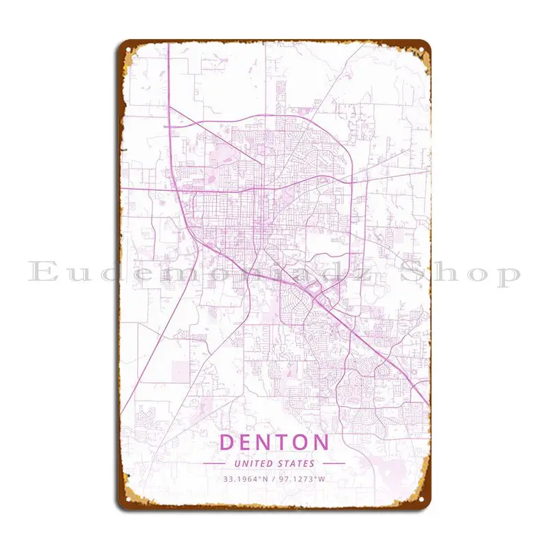 

Металлические элементы Denton, Соединенные Штаты, ретро, индивидуальные таблички, фотопостер