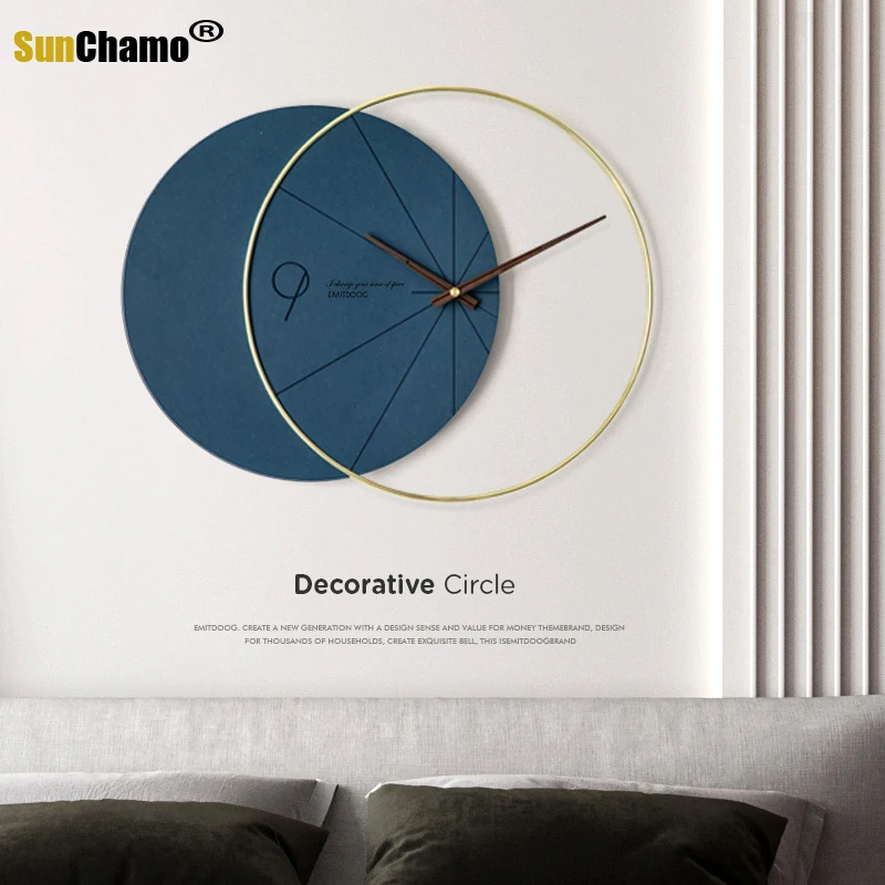 

Nordic Clocks Living Room Home Fashion Light Luxury Modern Personality Creative Atmosphere Decorative Wall