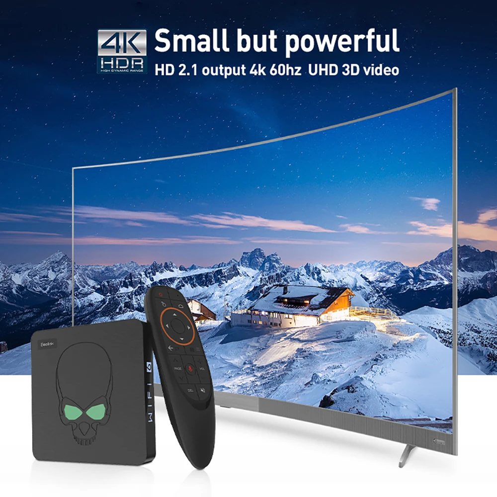 ТВ-приставка Beelink GT-King 4K Android 9 0 WiFi 6 Amoglic S922X голосовое дистанционное управление 64