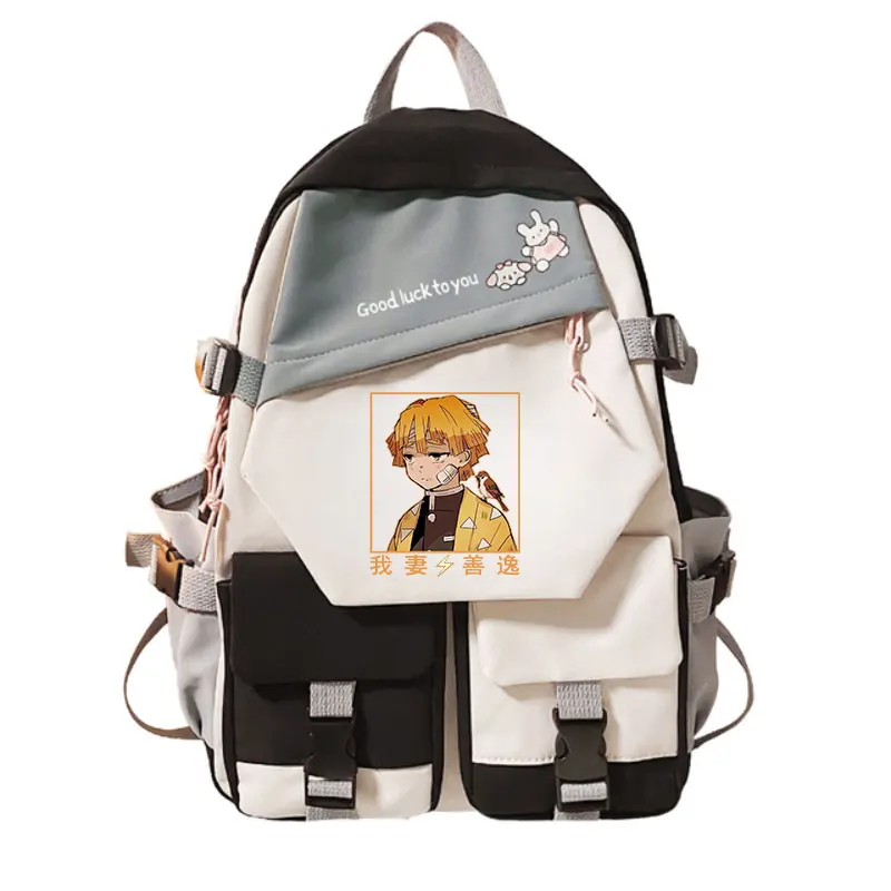 Рюкзак тканевый для девочек и мальчиков, школьный ранец для косплея из аниме «рассекающий демонов» киметасу но айва