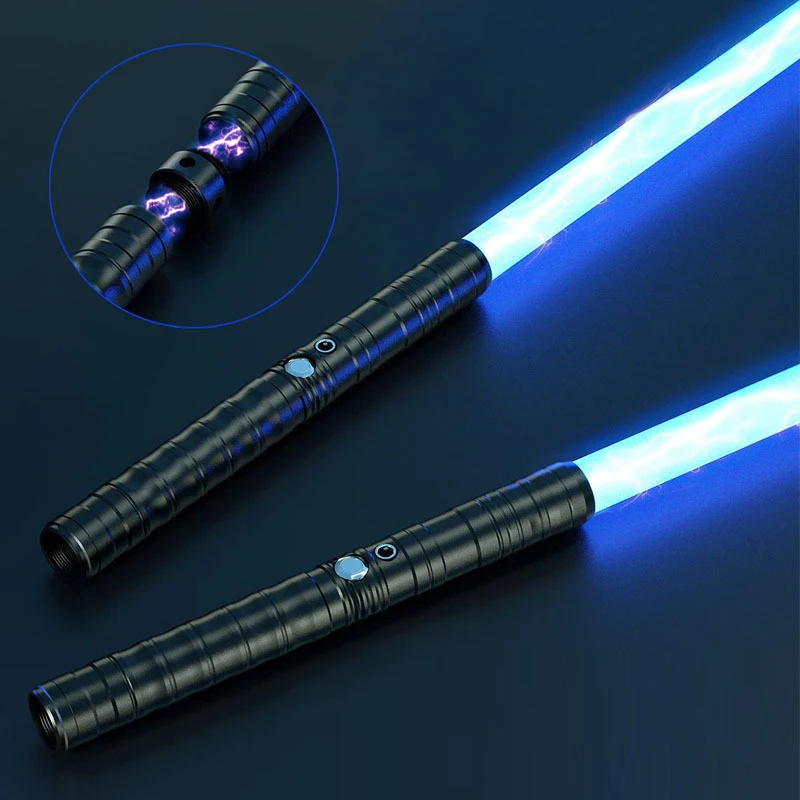

XANES 2-in-1 LED Lightsaber RGB 7 Colors USB Rechargeable Metal Handle with Dueling Sound for Cosplay Stage Props Toys Gift Show