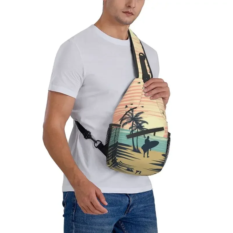 Нагрудная сумка через плечо в стиле ретро для серфинга крутой Летний Пляжный