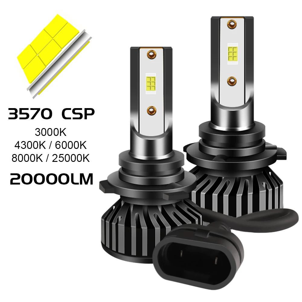 

H7 LED Canbus Car Lights H11 Lamp Car Headlight Bulbs H4 H1 H8 H9 9005 9006 HB3 HB4 Turbo LED Bulbs 12V Auto LED Light