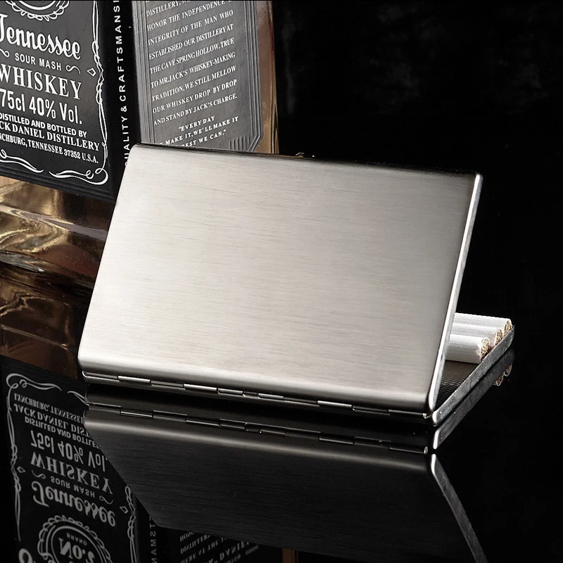 

Stainless Steel Cigarette Case Box for 12pc Thin Cigarettes Metal Smoke Case Holder Smoking Tool Pocket Female Smoke Accessories