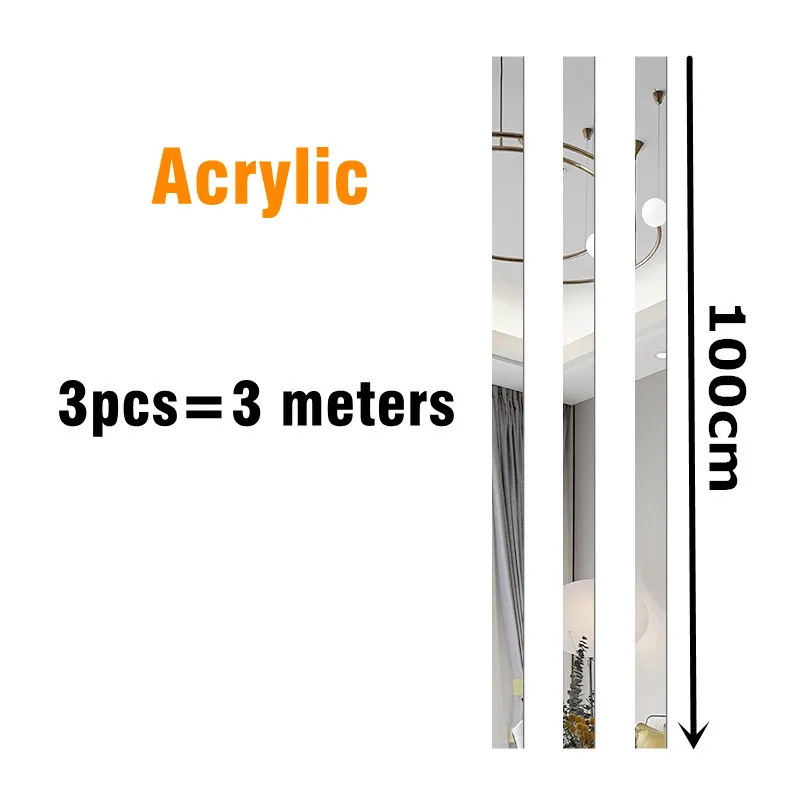 

Зеркальные наклейки на стену 3М, золото, нержавеющая сталь