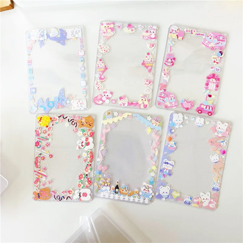 

Прозрачный чехол для удостоверения личности, скрапбукинга, милые декоративные стикеры «сделай сам», наклейки для карт, Idol, дневника, альбом...