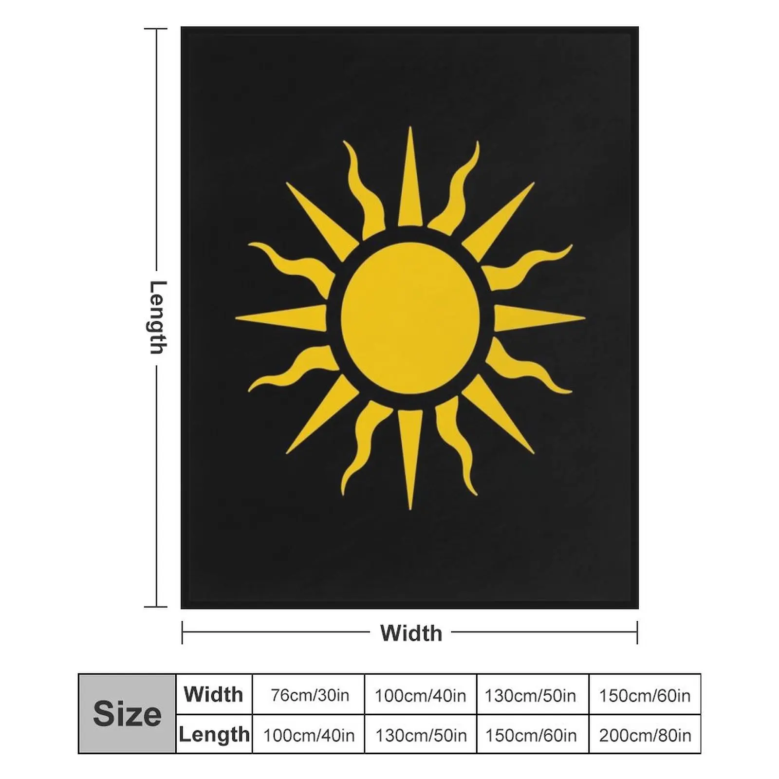 Одеяло The Great Sun of Nilfgaard (золотого цвета)