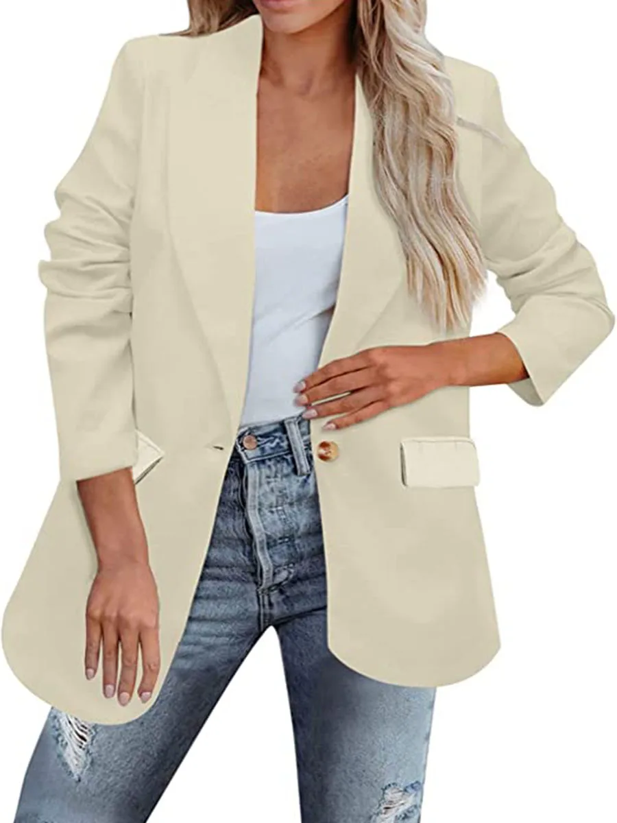 Women's Blazer Single Button Fashion Casual Suit Suitable for Business Office Elegant High Quality Clothing