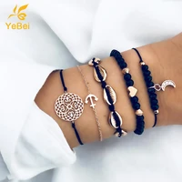 5pcs paracord bracelets for women 2022 summer bracelets set pack free shipping items gift for girlfriend y2k hand band