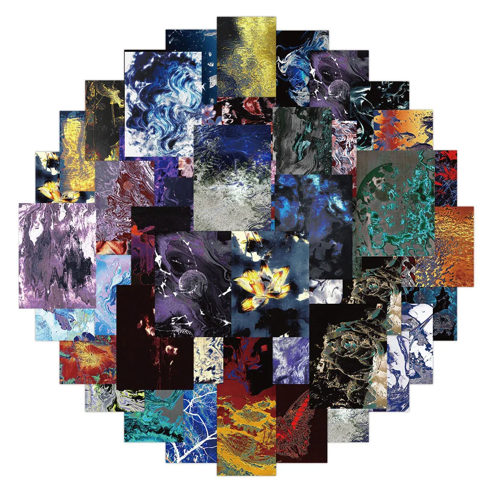 

10/60Pcs Abstract Bizarre Art Painting Aesthetic Varied Stickers Pack for Kids Helmet Travel Luggage Decoration Graffiti Decals