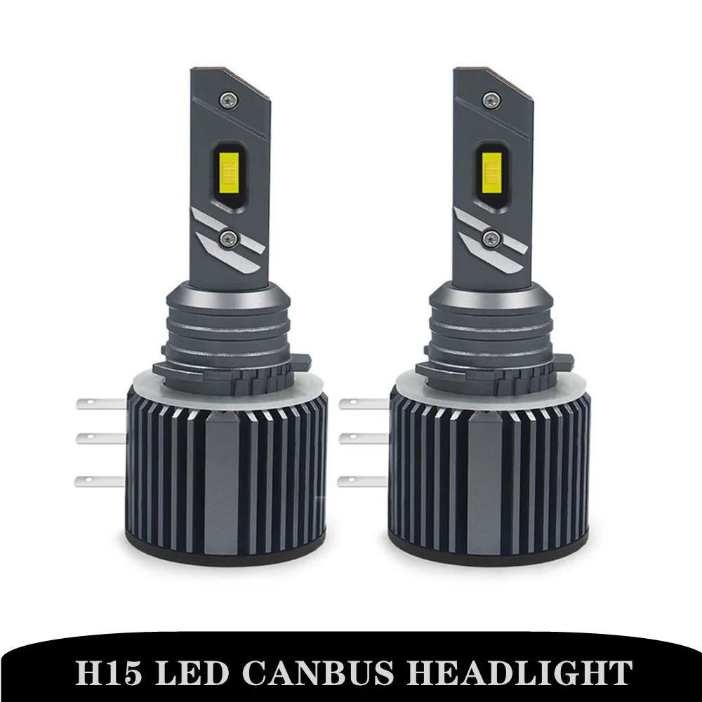 

2pcs 20000LM H15 Led Bulb Car Light Canbus Error Free 80W CSP Day Running Lights Car Headlight Bulbs H15 For Audi Golf VW Auto.