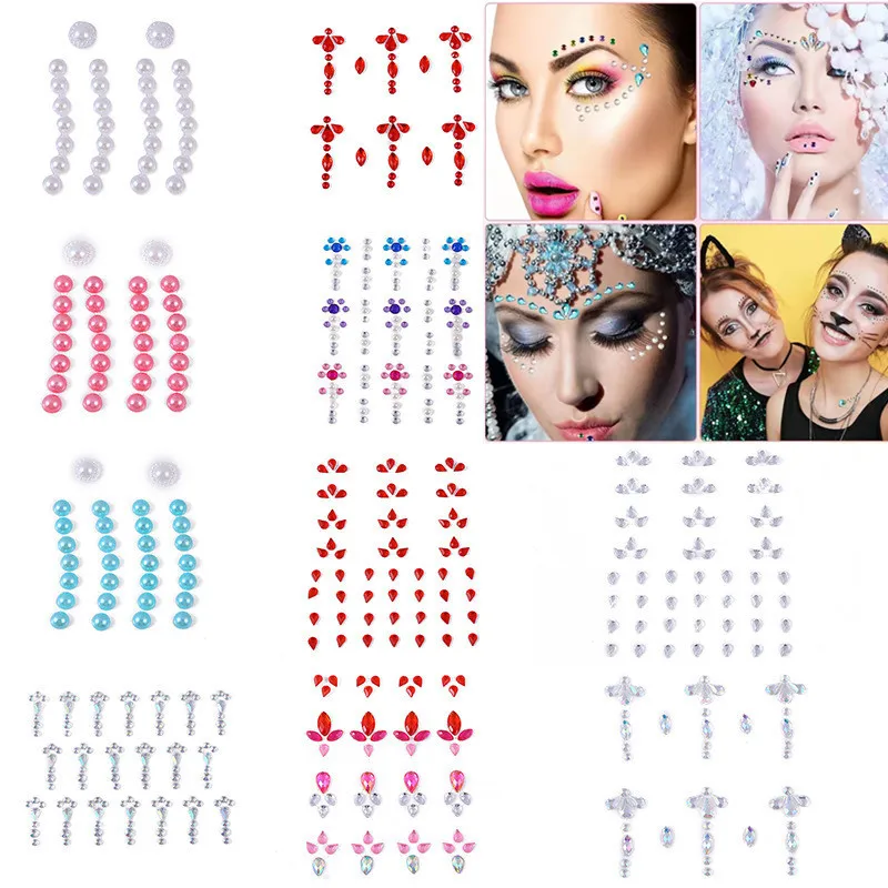 

2022 New Children's Makeup Photo Eye Makeup Beauty Eyebrow Eye Drill Sticker Tear Eye Makeup Bright Drill Tear Eye Drill Sticker