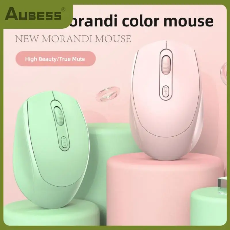 

500mah Office Mouse Comfortable 2.4ghz Wireless Mice With Usb Receiver Rechargeable Morandi 4 Keys Pc Laptop Mice Mute