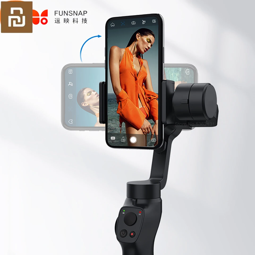 

Youpin Funsnap Capture 2 Pan Tilt 3 Axis Handheld Gimbal Stabilizer Smart Phone Tracking Zoom Multi Angle Rotation Stabilizer